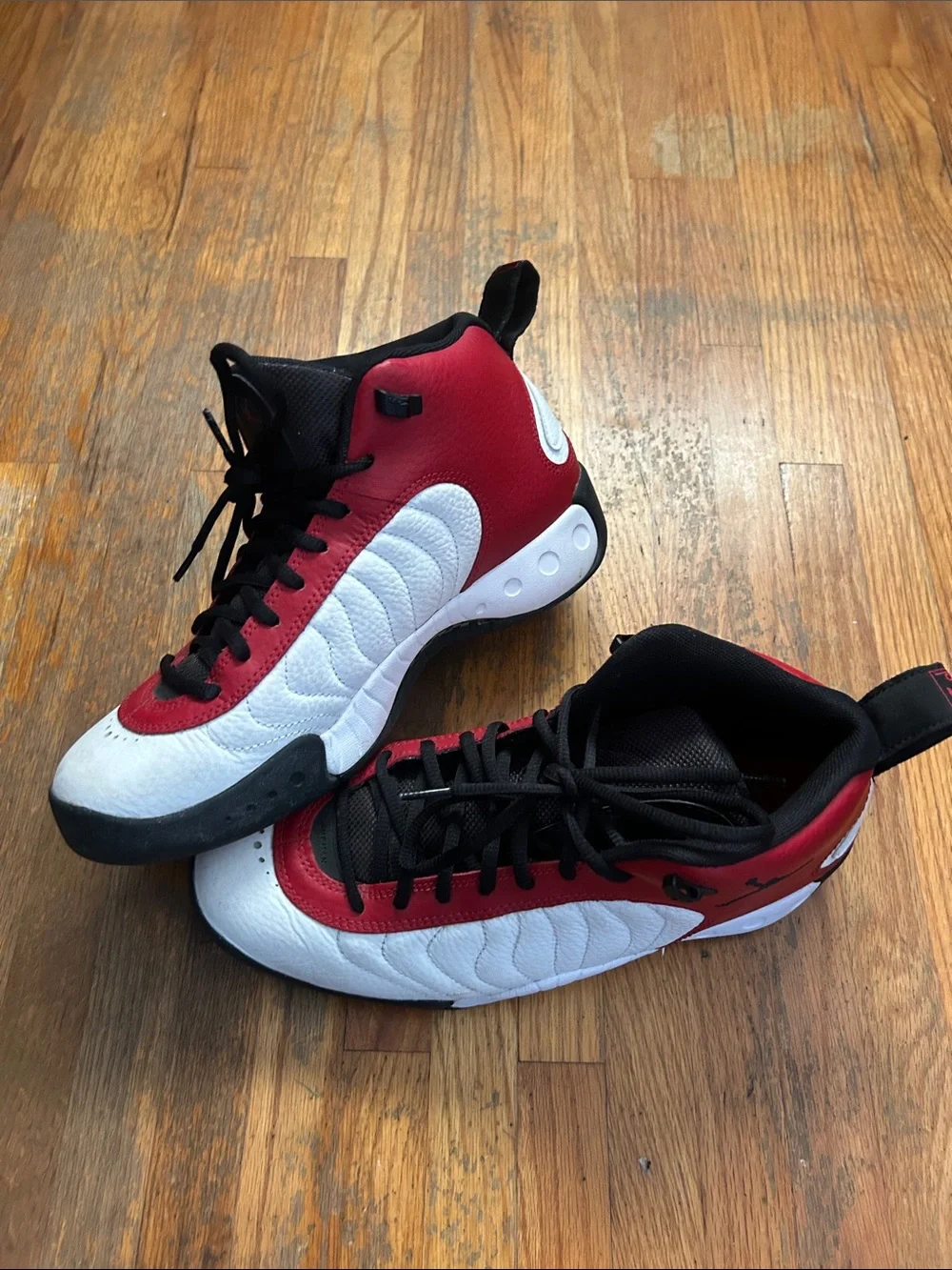 JORDAN Jumpman Pros Black Varsity Red Basketball Sneakers